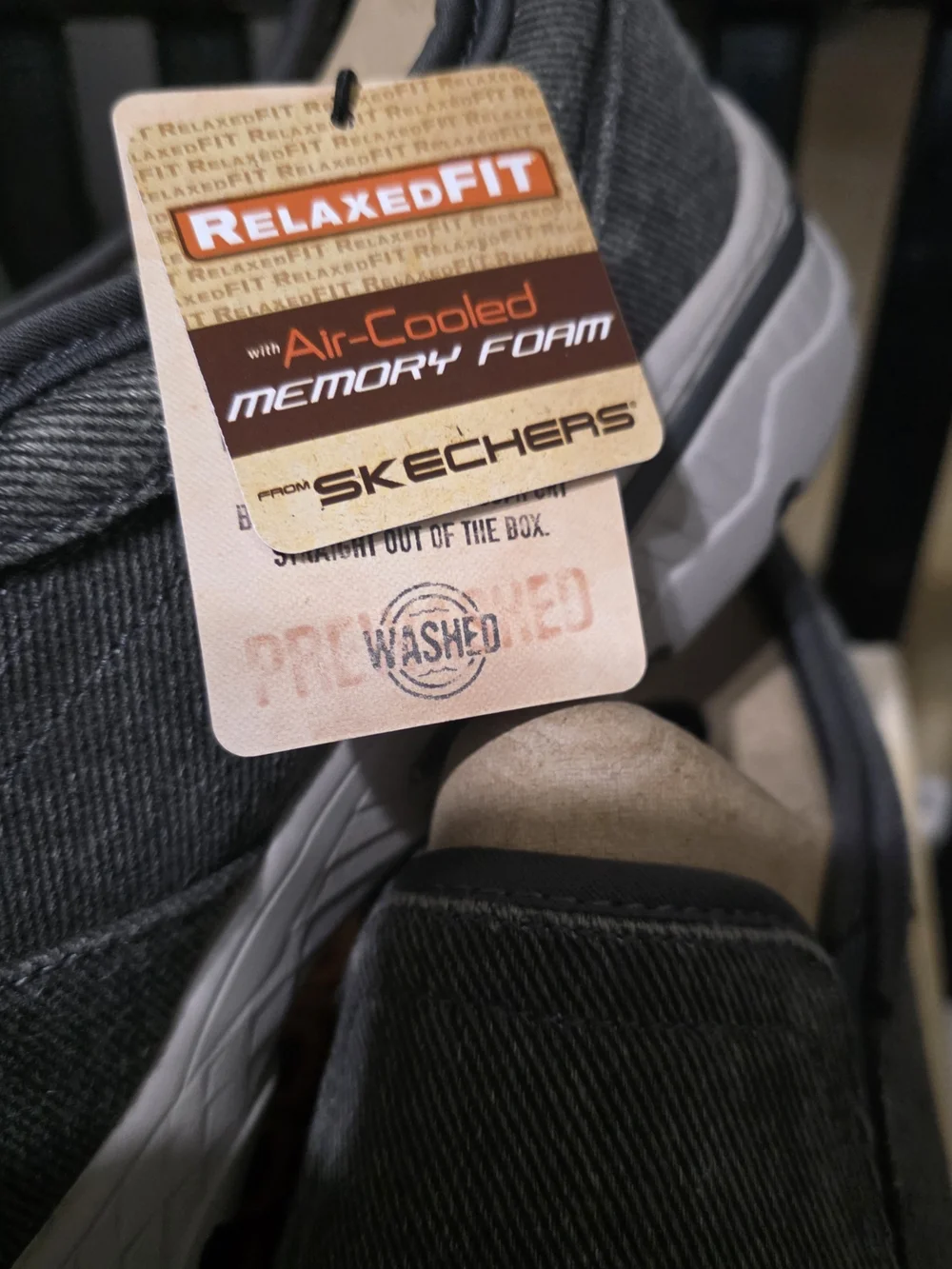 NWT Skechers Men's Relaxed Fit Mens Slip-On Ahoes Charcol Gray Size 13